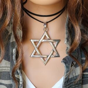 David Star Jewelry Silver Alloy Hypoallergenic Hanukkah Israel Jewish Gift